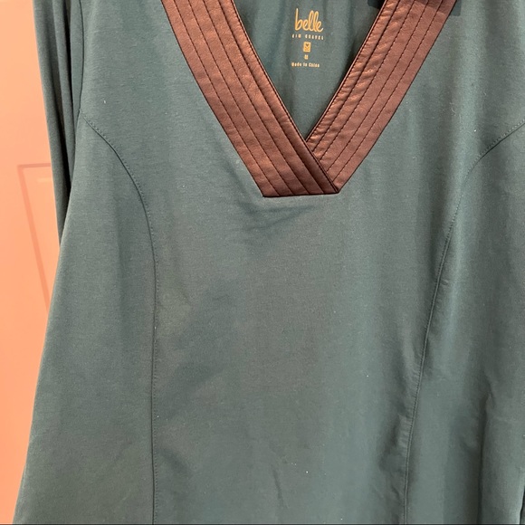 Belle by Kim Gravel Teal top Sz M - Picture 5 of 7
